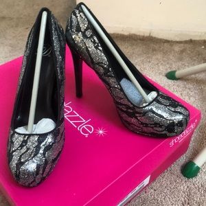 Black and silver shoes